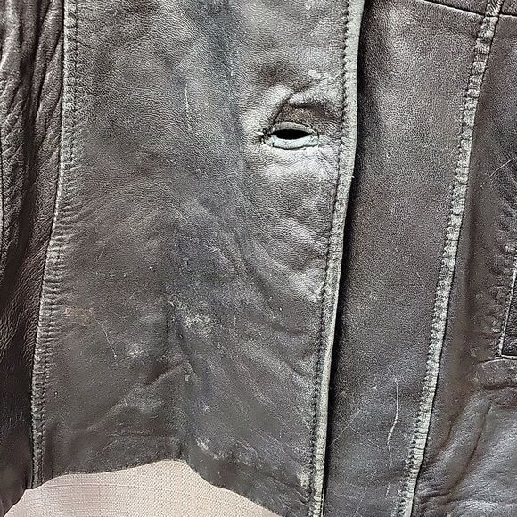 MS Maxima women's black leather jacket  size med - Picture 4 of 8